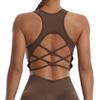 Women's Padded Yoga Tank Top: Stylish, Flattering, Back-Highlighting, Fitness, Sports Bra, Shock-Absorbing, Running Crop Top