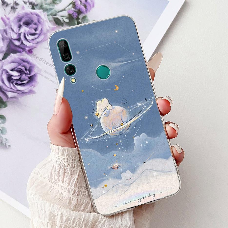 For Huawei Y9 Prime 2019 Case STK-L21 Colorful Flowers Painted Cover Soft Silicone Phone Case For Huawei P Smart Z STK-LX1 Shell
