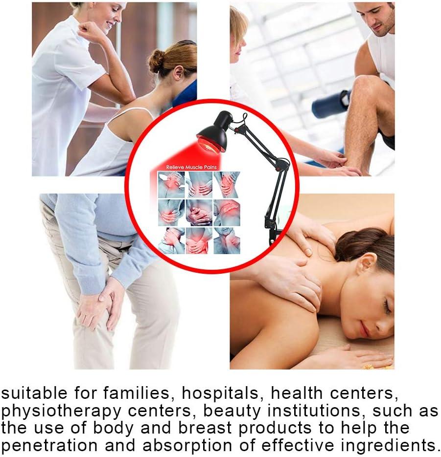 Infrarot-Wärmebehandlung Infrarot-Lampenhalter mit Arm Infrarotlampe mit roter Birne für Physiotherapie Infrarot-Schmerzlinderung