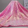 Tessuto Paillettes Ricamate Colorate 3mm Tessuto Paillettes Per Costumi da Palco da Sera Tovaglia per Sfondo Borsa da Viaggio Vestiti per Bambole Accessori Fai da Te Tessuto