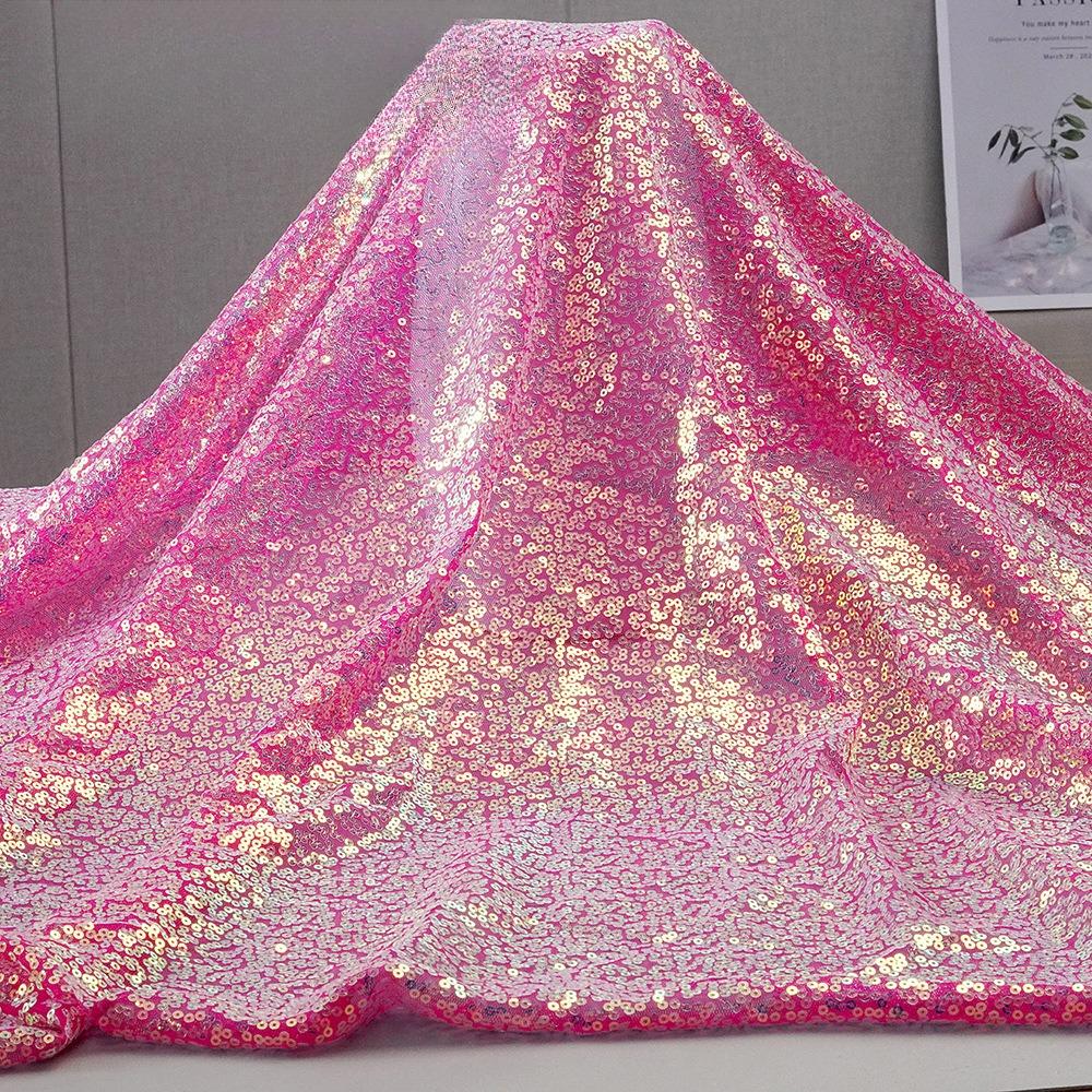 Tessuto Paillettes Ricamate Colorate 3mm Tessuto Paillettes Per Costumi da Palco da Sera Tovaglia per Sfondo Borsa da Viaggio Vestiti per Bambole Accessori Fai da Te Tessuto