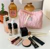 Women 5 Colors Flower Cosmetic Bag Quilted Cotton Soft Makeup Case Pouch Zipper Large Toiletry Bags For Girl  Travel Makeup Bag