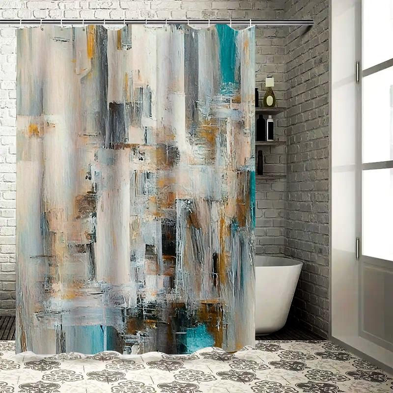 

Abstract Art Shower Curtain Modern Colorful Watercolor Design For Bathroom Decor, 72X84 Inches (183Cm X 213Cm) W60H190(CM)-1 Pcs