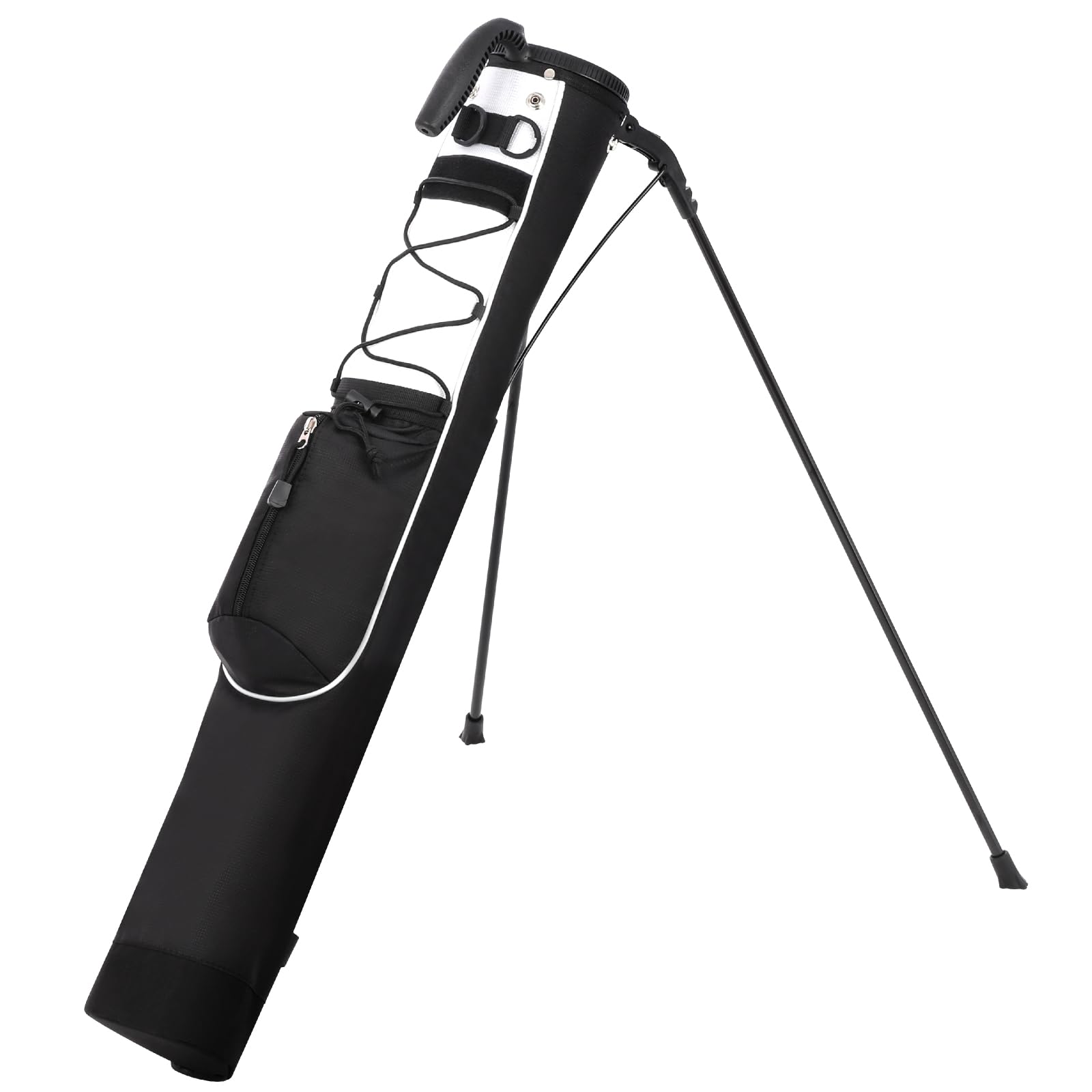 

Чехол для клюшек BooGolf Self Stand, сумка для гольфа, сумка для гольфа, тренировочная сумка для гольфа, маленькая сумка-кедди, мини [ультралегкая] чёрный