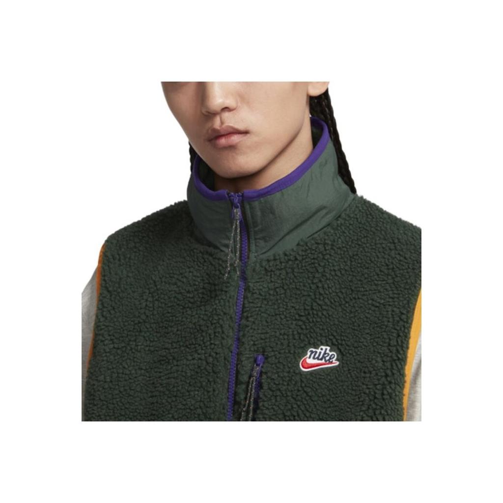 Nike Embroidered Patchwork Fleece Vest Men Tops Green CD3143-337