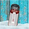 Les Trésors De Lily [A2929] - Humorous Metal Thermometer 'It's Freezing Asshole! ' Burgundy Gray - 25x10 Cm