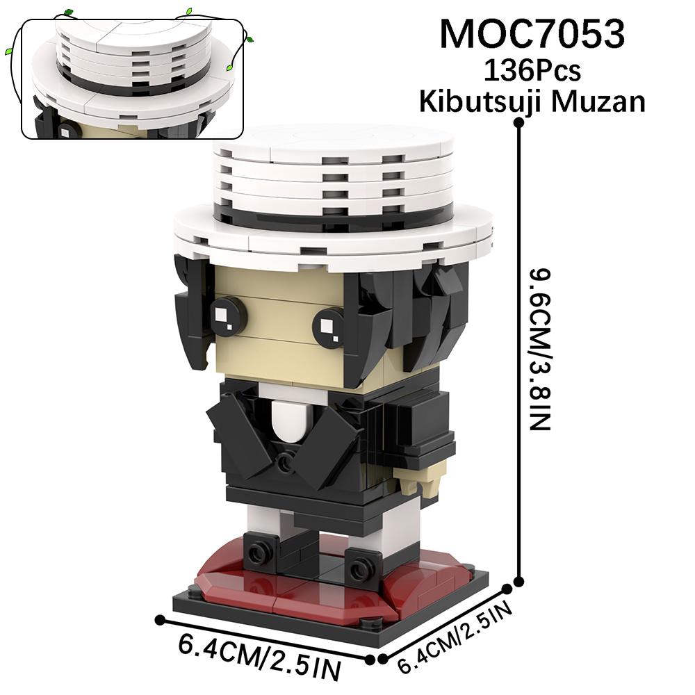 MOC Demon Bricks Anime Figure Slayer Head Tanjirou Mitsuri Inosuke Building Blocks Friends Gift Toys For Children Adult 3D Medol