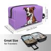 Travel Peeking Dog Jack Russell Terrier Toiletry Bag Portable Cosmetic Makeup Organizer for Women Beauty Storage Dopp Kit Box