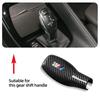 -Car Gear Shift Handle Sticker Carbon Fiber Pattern Protective Cover For BMW M X1 X2 X3 X4 X5 X6 X7 E30 E39 E46 E60 E61 E90 E70