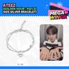 [ATEEZ GOLDEN HOUR : Part.5 Official MD] Rare Limited Edition 925 Silver Plated Bracelet + Official Photocard (1 Pc)