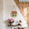 2D Flat 1pc Aluminum Decorative Piece with a Retro Spanish Warning Sign Theme 7.87 Inches × 7.87 Inches Perfect for Decorating Bars, Kitchens, Cafes