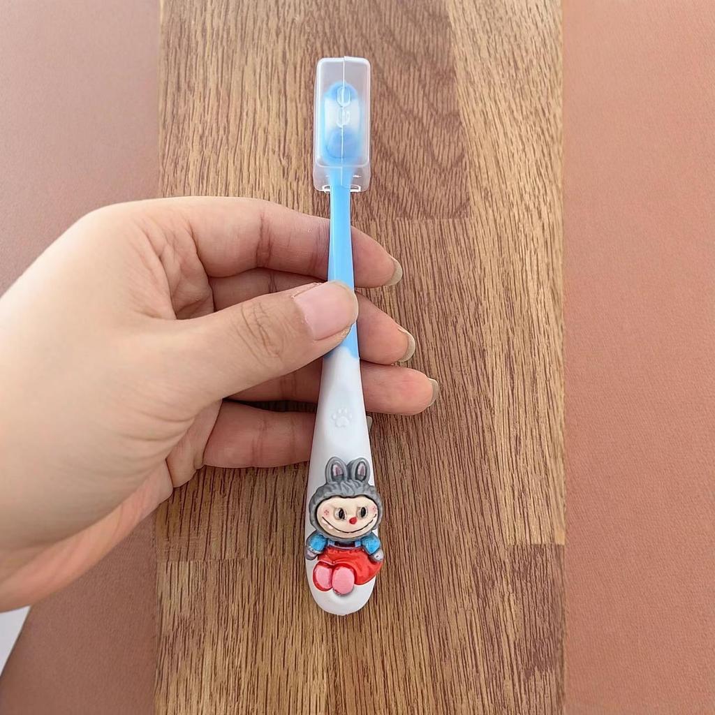 Lalabubu Antibacterial Soft Bristle Cartoon Toothbrush for Kids (Ages 3-12) with Gum Protection.