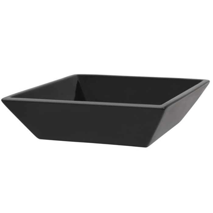 VidaXL Lavabo Céramique Carré Noir 41,5x41,5x12 cm Vasque Évier Salle de Bain 142739
