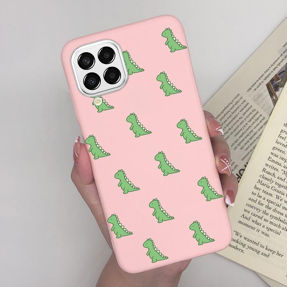 For Samsung Galaxy M33 5G Case Heart Cartoon Silicone Matte Shockproof Phone Cover For SamsungM33 GalaxyM33 M 33 Funda Shell TPU