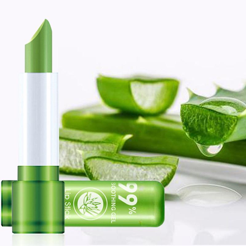 1PC Aloe Vera Lipstick Color Changing Lip Balm Moisturizing Waterproof Anti-dry Cracking Temperature Change Lipstick