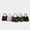 2025 New Hand-Woven Portable Bucket Bag Casual Soft Leather Shoulder Bag Fashionable All-Match Crossbody Bag for Women