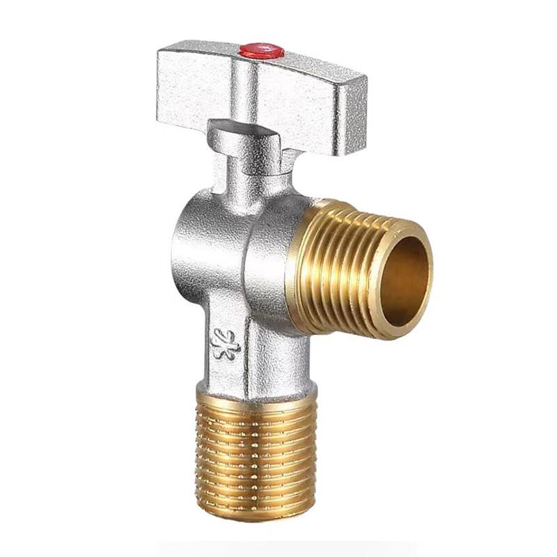 Yu Shi Jia Run Full-Port Brass Ball Core Angle Valve, 6-to-4 Point
