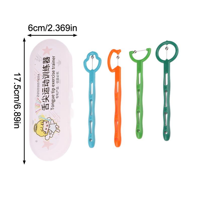 4Pcs/Box Children Tongue Tip Exerciser Mouth Tongue Tip Trainer Tongue Muscle Rehabilitation Oral Trainer Talk Tool