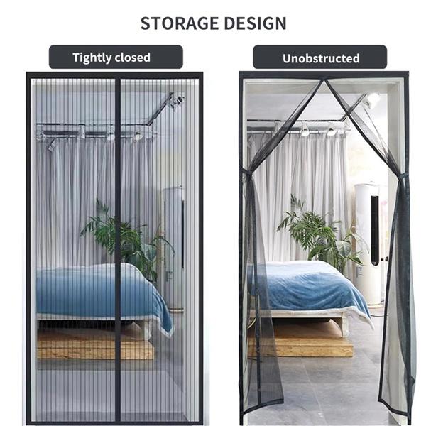 Anti Mosquito Insect Fly Bug Door Curtains Strong Magnetic Screen Portable Magnet Mesh Mosquito Net Automatic Closing Door for Home Summer Use