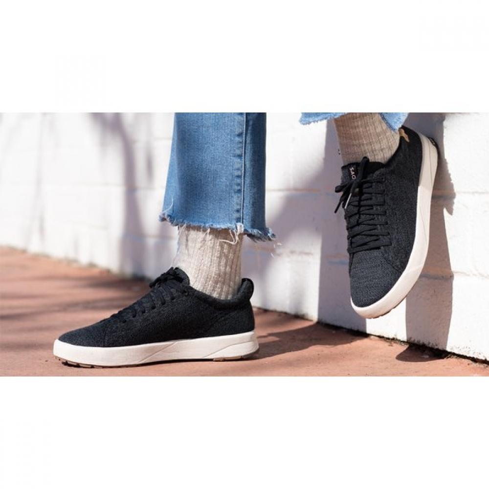 Saola Women Merino Wool Cannon Knit 2.0 Wool Black Steel Grey Environmental Sne 230(US W 7)