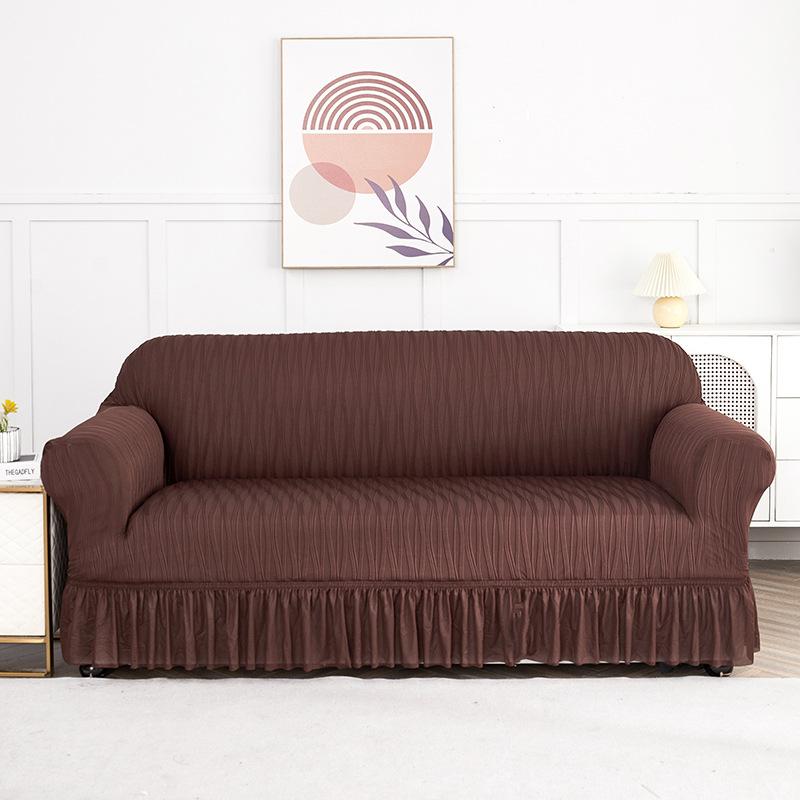 

Летняя прохладная шелковая юбка, эластичный чехол для дивана, всеобъемлющий чехол, нескользящий, обтягивающий, подлокотник, пылезащитный чехол для диванной подушки, полотенце, чехол, ткань Single person 90-140 cm