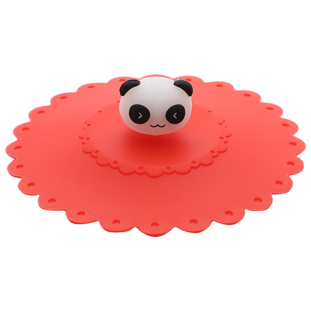 Cartoon 10cm Cute Silicone Cup Cover Heat-resistant Leak Proof Sealed Lids Cap Dustproof Cup Cover Suction Cup Cover Tea Lids