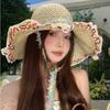 Large Brim Straw Hat Ethnic Style Fisherman's Hat Fashionable Sun Protection Hat  Vacation