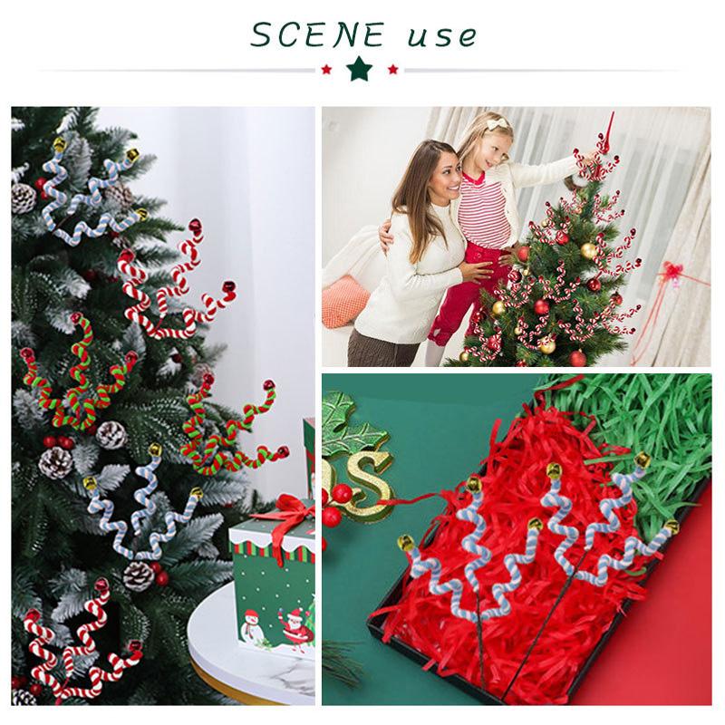1pc Colourful Stylish Pretty Christmas Decor Tree Ornaments Party Accessories Curly Pick Branch