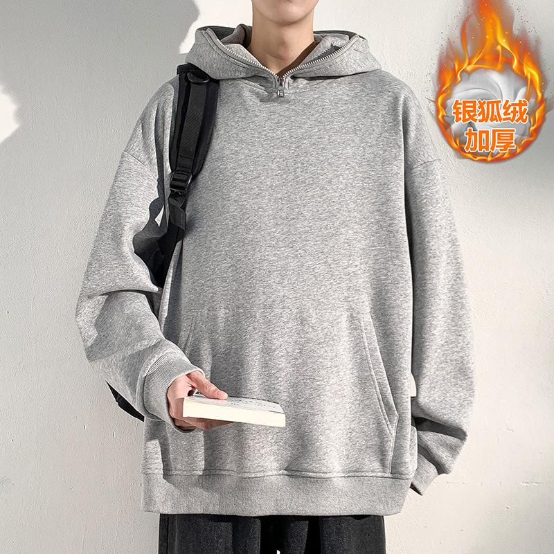 

Толстовка с капюшоном из утолщенного бархата для мужчин на осень и зиму, национальный тренд, свободная и универсальная, повседневная куртка из китайского хлопка 5XL