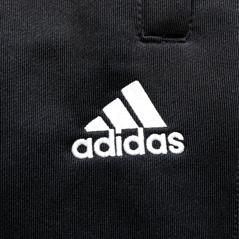 Adidas Vyšívané logo Color block Tři pruhy Retro sportovní Dlouhé kalhoty Pletené tepláky Pánské spodky Černá TR30P1R-BW