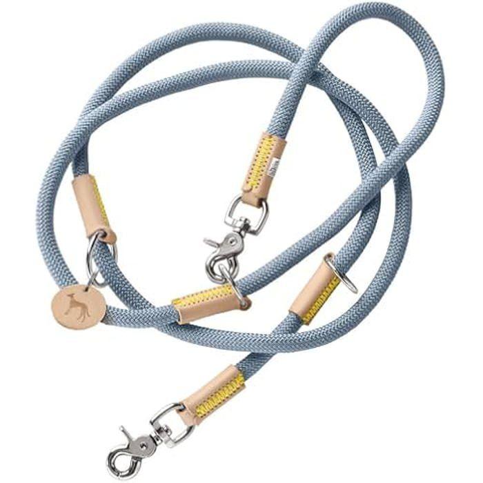 Laisse pour chien - HUNTER - Malia - Réglable 3 positions - Corde souple - Cuir robuste