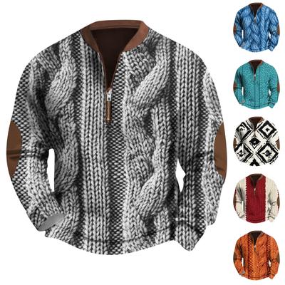 Men's Retro Casual Gradient Printed Sweatshirt