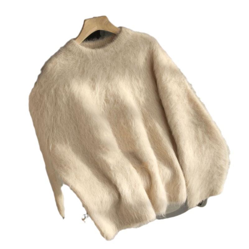 Cozy Mink Velvet Women's Sweater: Thick, Premium Knit for Autumn/Winter - Chic, Relaxed Style
