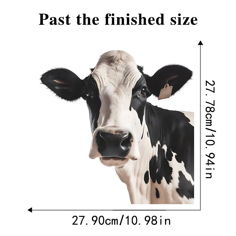 

Наклейка на сиденье унитаза «Корова» Животное Наклейка на стену для декора ванной комнаты и туалета Съемное Домашнее украшение в стиле фермы 30x30CM разноцветный