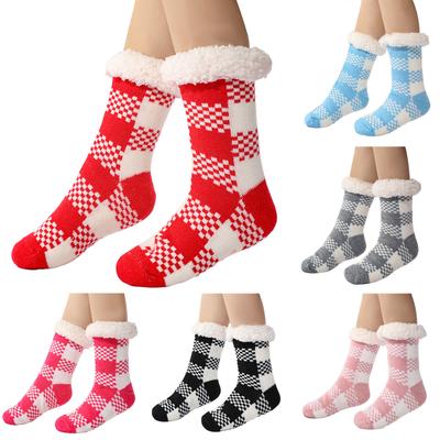 Christmas Print Fall And Winter Floor Lambswool Blanket Cold Sleep Warm Socks