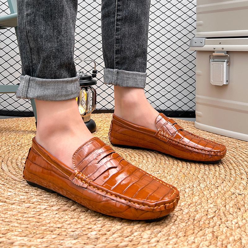 Large Size Doudou Shoes Men's Spring New Men's Loafers Driving Leather Shoes Men's Lazy Casual Shoes