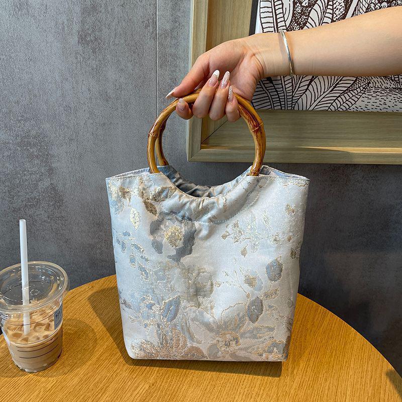 Exquisite Women's Retro Jacquard Bamboo Clutch - Chinese Cheongsam Evening & Wedding Bag