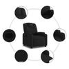 Vidaxl Foldable Armchair, Black, Upholstered In Fabric