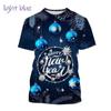 Happy New Year! Hot Selling Men And Women 3D Printed T-Shirt Short Sleeve Fashion Casual Christmas Art T-Shirt Unisex Tops Tees