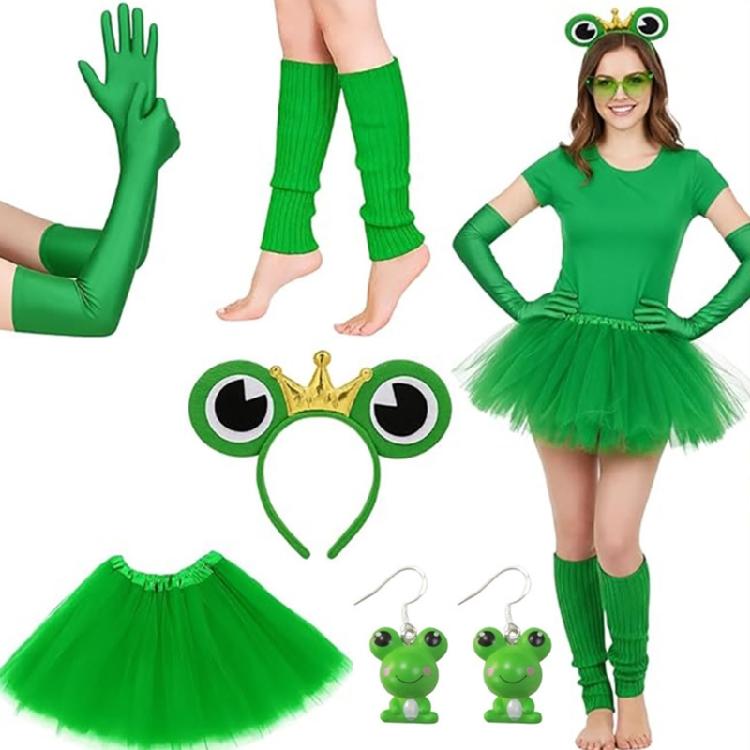 Treefrog Queen Costume Set Childrens Costumes Outfit Role Play Headpiece For Kids Birthday Party And Family Gathering Fun