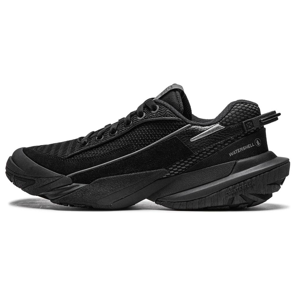New LiNing Cushioning Abrasion Resistant Breathable Low Top Running Shoes Men's Black AGLU149-4