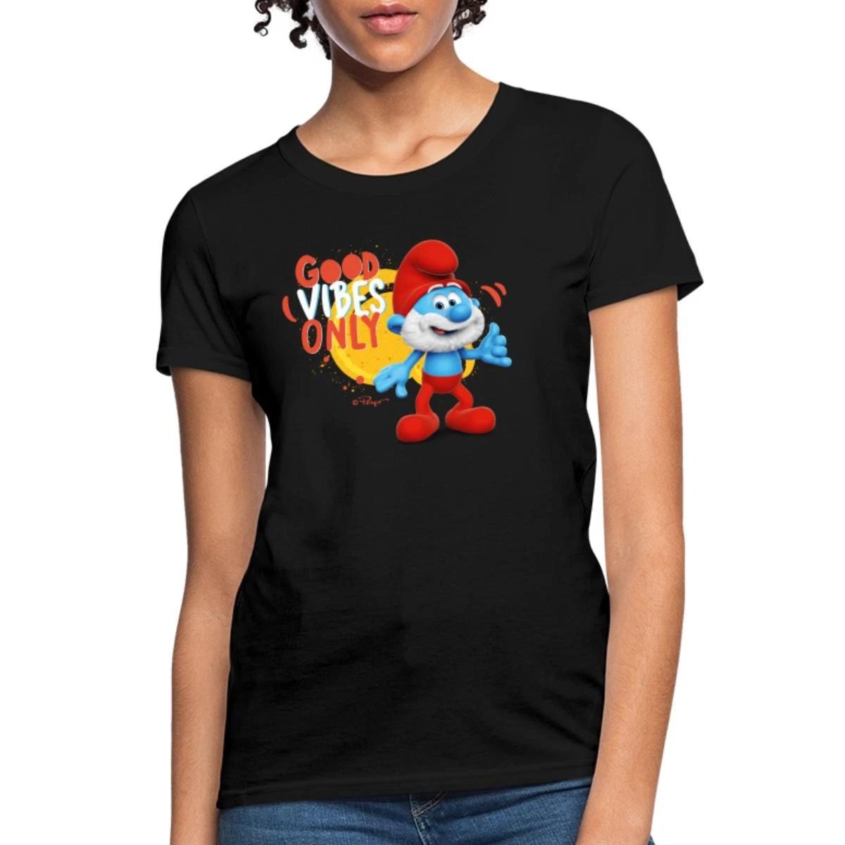 The Smurfs Papa Smurf Good Vibes Only Women s T-Shirt XXXL