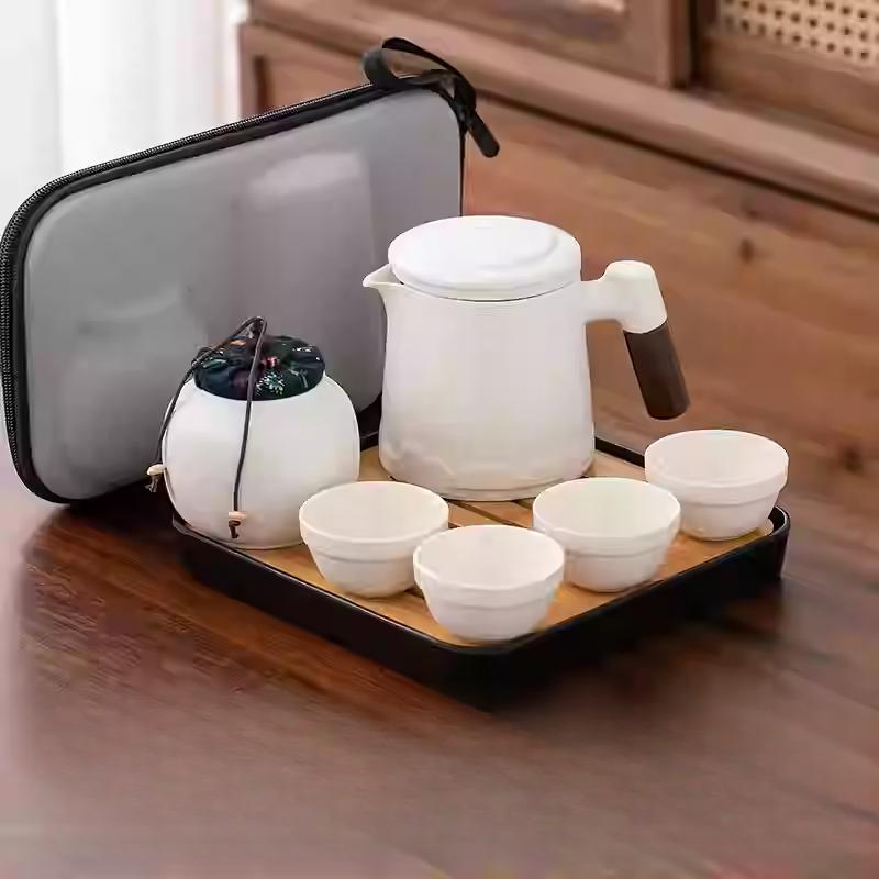 Portable Travel Tea Set Outdoor Portable Kung Fu Brewing Teapot Teacup Small Set Easy Camping Business Trip