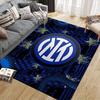 Inter Milan Printed Carpet, Home Sofa Decoration for Living Room & Bedroom, Non‑Slip Play Flannel Floor Mat for Game Room
