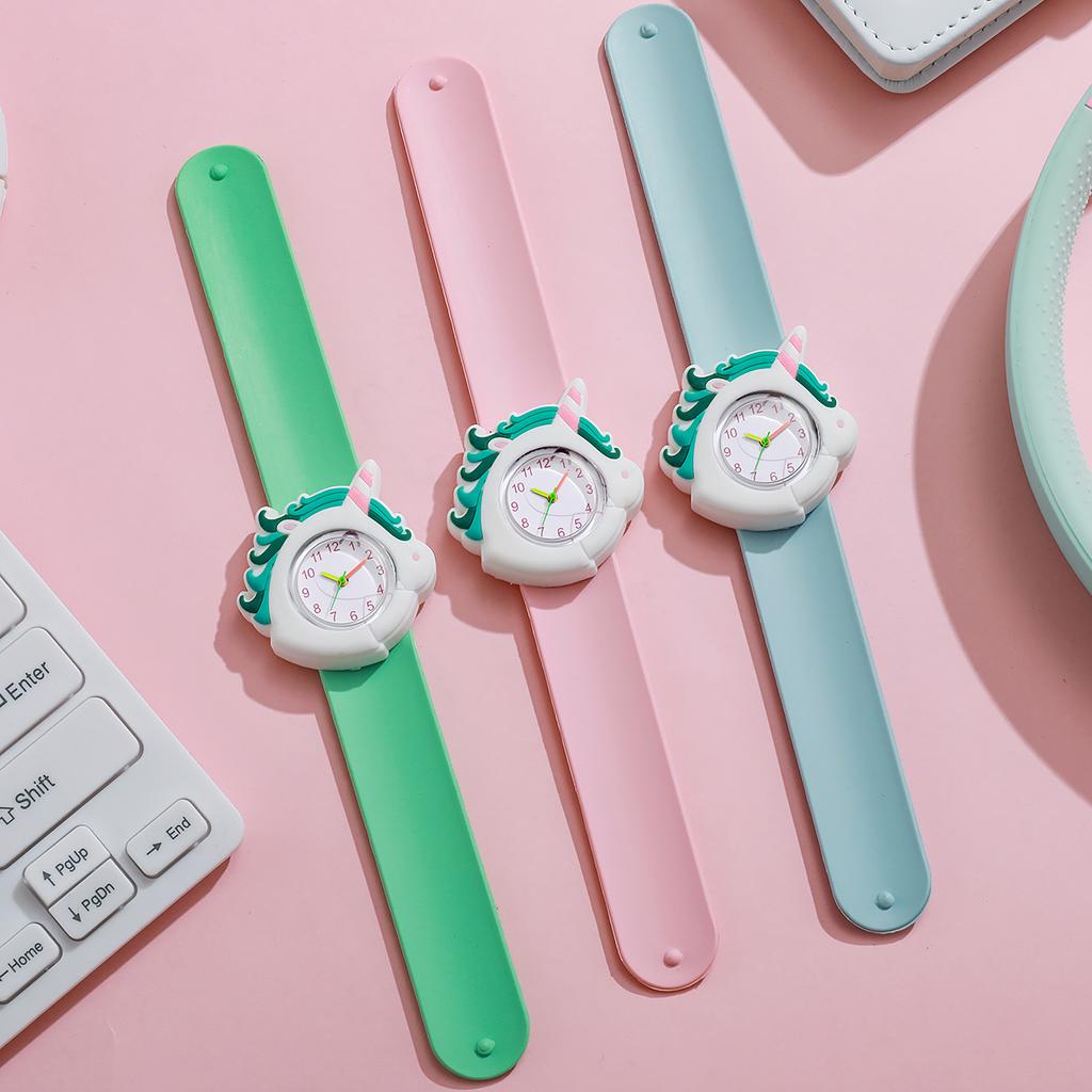 New candy color fashion casual simple round dial pointer silicone strap pop watch for students