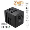 65W Universal Travel Adapter All-in-one Travel Charger with 3 USB Ports and 1 Type C Fast Charging Power Adapter EU/UK/USA/AUS Plug for Travel
