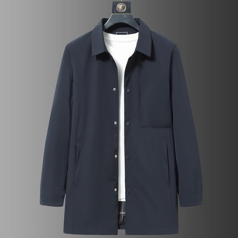 Мужская ветровка средней длины большого размера 8XL