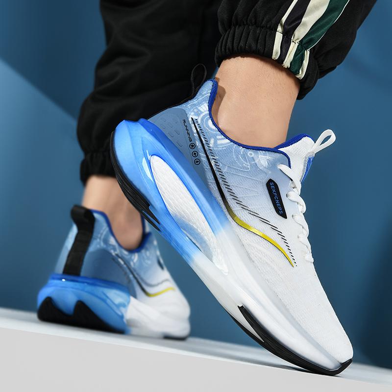 E-TPU Sole Men Running Shoes for Women Soft Cushion Jogging Sports Shoes Breathable Sneakers Unisex Walking Shoes Male Footwear