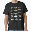 Types Of Freshwater Fish Species Fishing Fisherman Anglers T-Shirt Unisex T-Shirt