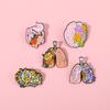 Metal Fashionable Heart And Lung Badge Unique Geometric Brooch For Personalized Style